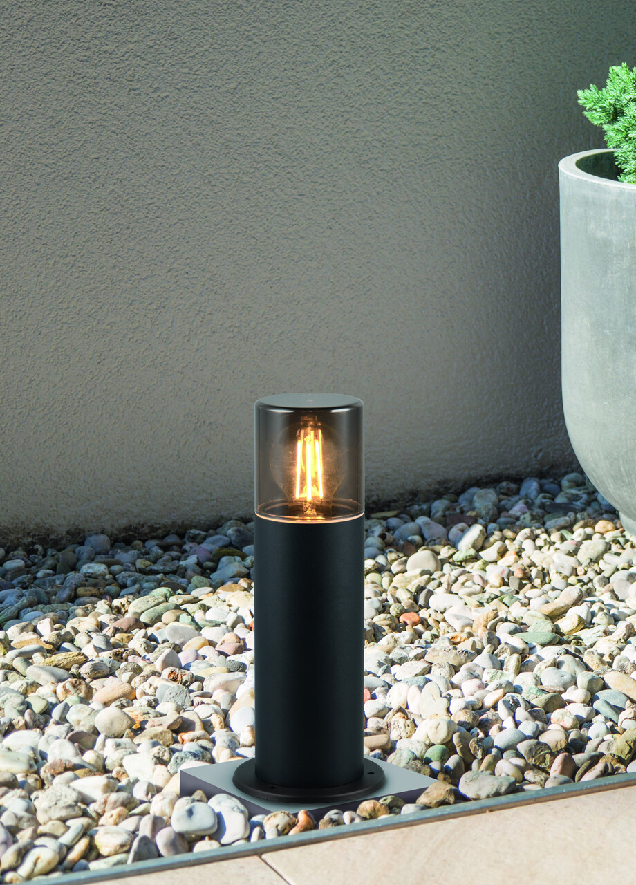 Lampadar de exterior Hoosic, TRIO, 12x30 cm, 28W, 1x E27, aluminiu, negru mat - imagine 4